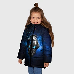 Куртка зимняя для девочки Pirate Station: Blue Space, цвет: 3D-черный — фото 2