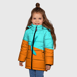 Куртка зимняя для девочки Banana, цвет: 3D-черный — фото 2