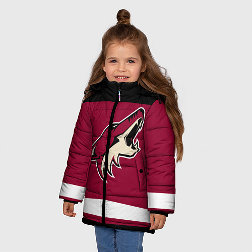 Зимняя куртка для девочки Arizona Coyotes / 3D-Черный – фото 3