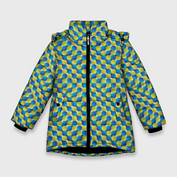 Куртка зимняя для девочки Великая иллюзия, цвет: 3D-черный