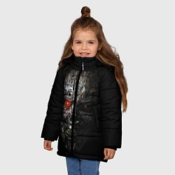 Куртка зимняя для девочки Terminator Skull, цвет: 3D-черный — фото 2