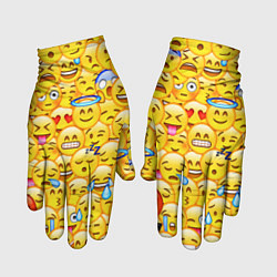 Перчатки Emoji цвета 3D-принт — фото 1
