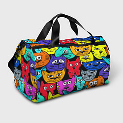 Сумки спортивные Кошачьи мордочки, цвет: 3D-принт