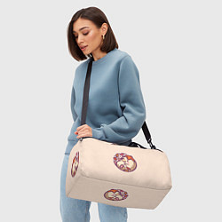 Сумки спортивные Ёжик листья милый рисунок, цвет: 3D-принт — фото 2