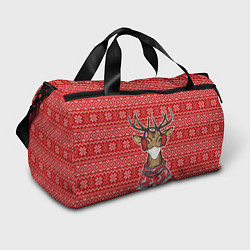 Сумки спортивные Deer in a medical mask, цвет: 3D-принт