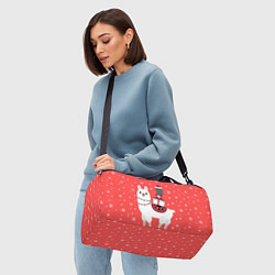 Сумки спортивные Лама Новый год, цвет: 3D-принт — фото 2