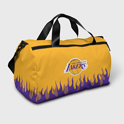 Сумки спортивные LA LAKERS NBA FIRE ЛЕЙКЕРС ОГОНЬ, цвет: 3D-принт