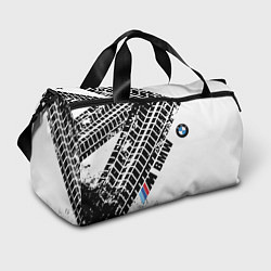 Сумки спортивные BMW следы шин, цвет: 3D-принт