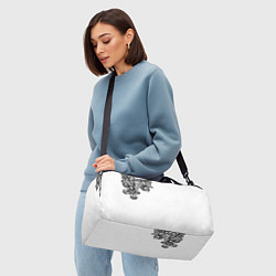 Сумки спортивные Черно Белые КруЖева, цвет: 3D-принт — фото 2