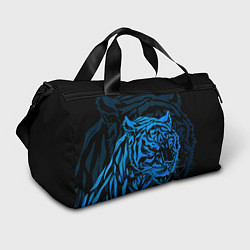 Сумки спортивные Голубой тигр Blue, цвет: 3D-принт