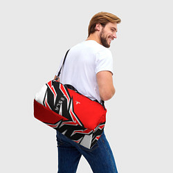 Сумки спортивные ТЕСЛА - КРАСНЫЙ СПОРТИВНЫЙ, цвет: 3D-принт — фото 2