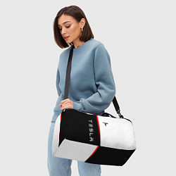 Сумки спортивные ТЕСЛА -TESLA КРАСНАЯ ЛИНИЯ МИНИМАЛИЗМ, цвет: 3D-принт — фото 2