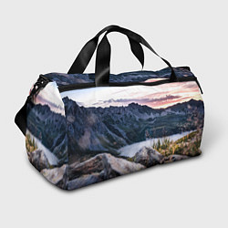 Сумки спортивные Горы на закате, цвет: 3D-принт