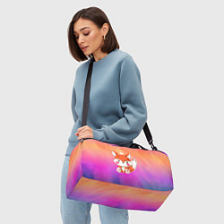 Сумки спортивные Маленький рыжий лисенок с короной, цвет: 3D-принт — фото 2