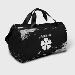 Сумки спортивные Белый логотип black clover чёрный клевер, цвет: 3D-принт