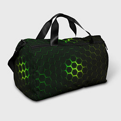 Сумки спортивные НЕОНОВОЕ СВЕЧЕНИЕ ИЗ ПОД ПЛИТ, цвет: 3D-принт