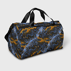 Спортивная сумка Оранжево-Синяя Вулканическая Лава