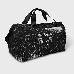 Сумки спортивные Группа Aerosmith и Рок Кот, цвет: 3D-принт