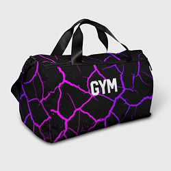 Сумки спортивные Gym - Трещины неоновые, цвет: 3D-принт