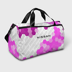 Сумки спортивные Nissan pro racing: символ сверху, цвет: 3D-принт