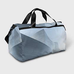 Спортивная сумка Абстрактная геометрическая серебряная постройка