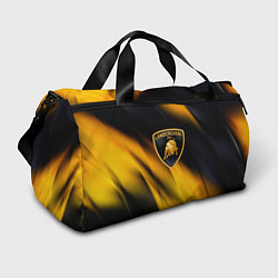 Сумки спортивные Lamborghini - Жёлто-чёрный абстракция, цвет: 3D-принт