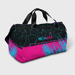 Сумки спортивные Metallica - neon gradient: символ сверху, цвет: 3D-принт