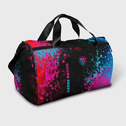 Сумки спортивные Leeds United - neon gradient: символ и надпись вер, цвет: 3D-принт