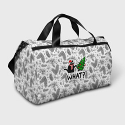 Сумки спортивные What-котик: новогодний, цвет: 3D-принт
