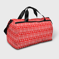 Сумки спортивные New Years winter pattern, цвет: 3D-принт
