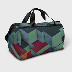 Сумки спортивные Геометрическое наложение кубов и фигур, цвет: 3D-принт