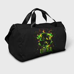 Сумки спортивные S T A L K E R yellow-green fire, цвет: 3D-принт