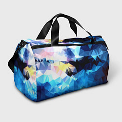 Сумки спортивные Polygon blue abstract collection, цвет: 3D-принт