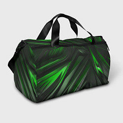 Сумки спортивные Green black abstract, цвет: 3D-принт