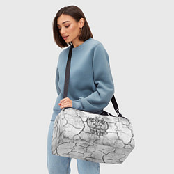 Сумки спортивные Герб РФ - потресканная земля, цвет: 3D-принт — фото 2