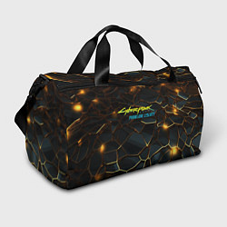 Сумки спортивные Cyberpunk 2077 phantom liberty gold abstract, цвет: 3D-принт