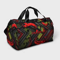 Сумки спортивные CS GO abstract green red, цвет: 3D-принт