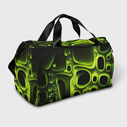 Сумки спортивные Зеленая кислотная абстракция, цвет: 3D-принт
