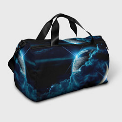 Сумки спортивные Космос и сияющая планета, цвет: 3D-принт