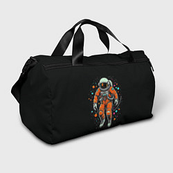 Сумки спортивные Космонавт в оранжевом скафандре, цвет: 3D-принт