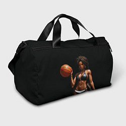 Сумки спортивные Девушка с баскетбольным мячом, цвет: 3D-принт