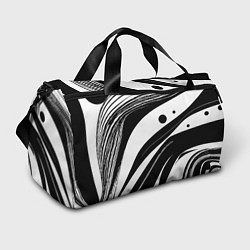 Сумки спортивные Abstract black and white composition, цвет: 3D-принт