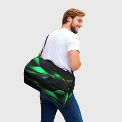 Сумки спортивные Трехмерность зеленой фигуры, цвет: 3D-принт — фото 2