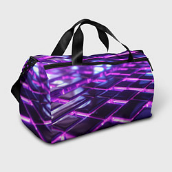 Сумки спортивные Фиолетовая неоновая плитка, цвет: 3D-принт