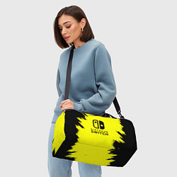 Сумки спортивные Nintendo switch краски на жёлтом, цвет: 3D-принт — фото 2
