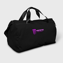 Сумки спортивные Monster energy фиолетовый логотип, цвет: 3D-принт
