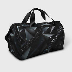 Сумки спортивные Black luxury abstract, цвет: 3D-принт