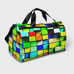Сумки спортивные Оптические кубы, цвет: 3D-принт