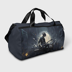 Сумки спортивные Играющий на гитаре в свете Луны музыкант, цвет: 3D-принт