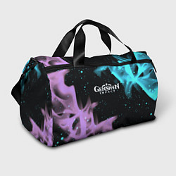 Сумки спортивные Genshin Impact flame neon, цвет: 3D-принт